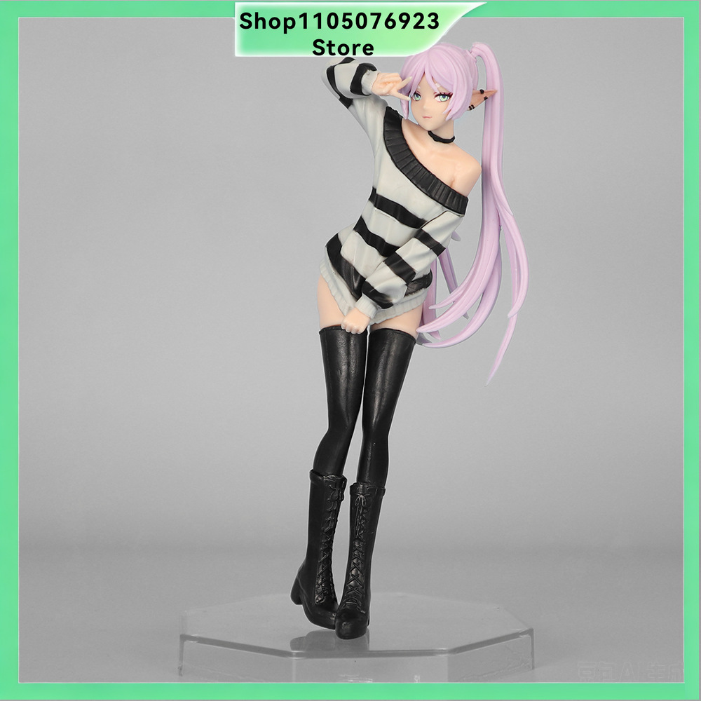 Anime Merchandise For Girls - ฟิกเกอร์ฟรีเรน บียอนด์ เจอร์นีย์'เอส เอนด์ ชุดลำลองเสื้อสเวตเตอร์ลายทาง เวอร์ชันสาวอนิเมะ