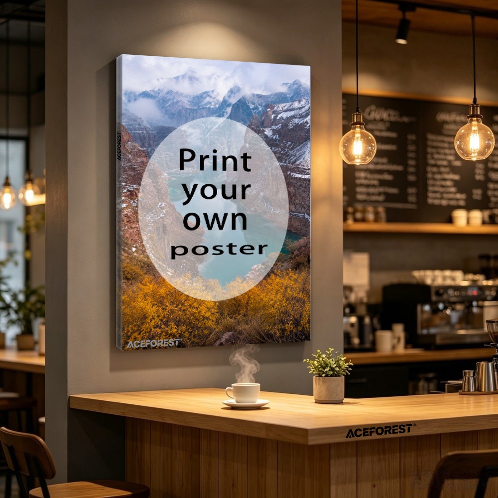 Art Print Framed - ภาพพิมพ์บนผ้าใบแบบมีกรอบ 2D แบบกำหนดเอง – สไตล์โบฮีเมียน/อาร์ตเดโค (สำหรับภาพถ่ายที่ลูกค้าจัดเตรียมเอง)