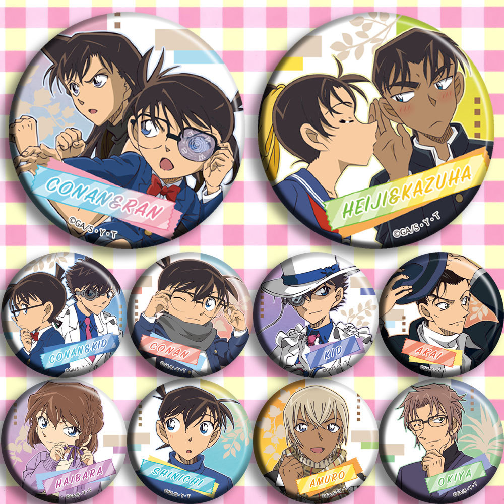 Anime Merchandise For Kids - ชุดเข็มกลัดอนิเมะ นักสืบโคนัน ไคโตะ คิด แบบ 2