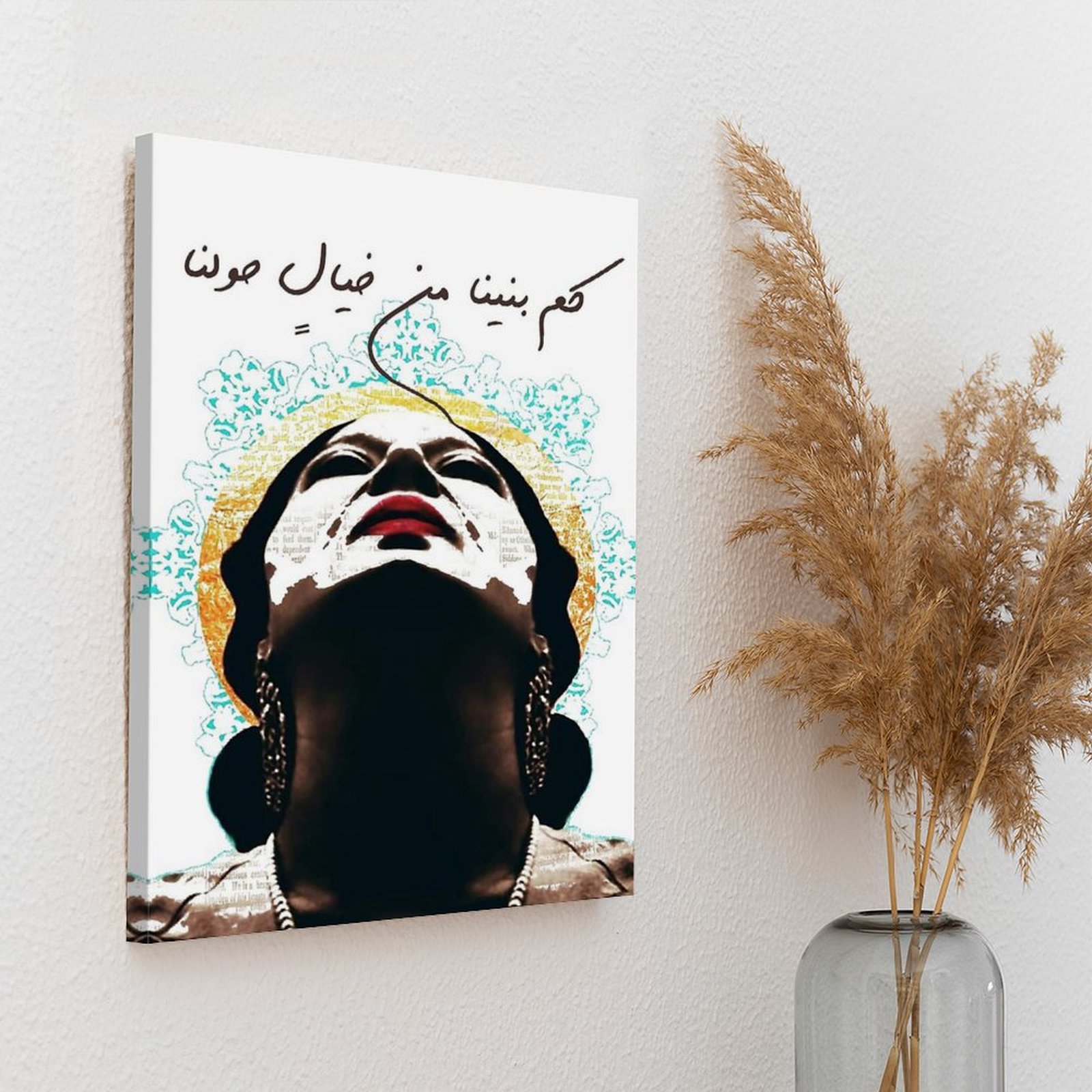 Umm Kulthum ภาพวาดผ้าใบโปสเตอร - Art Print Framed บทวิจารณ์และราคา